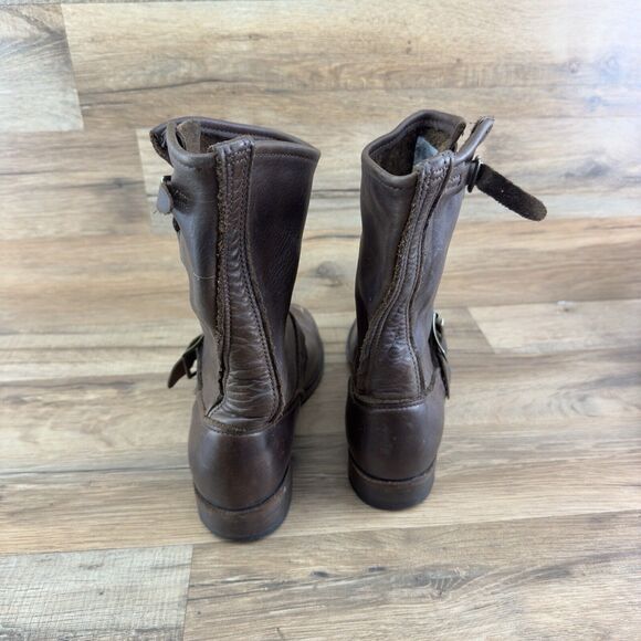 Vintage Women's Sz 7.5 Shoe Company Short Bootie Leather Biker Riding Wo… - Picture 5 of 7